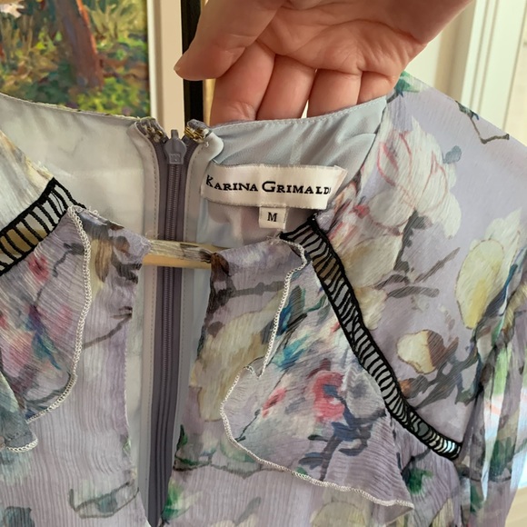 Floral Lavender Karina Grimaldi Romper - Picture 4 of 7